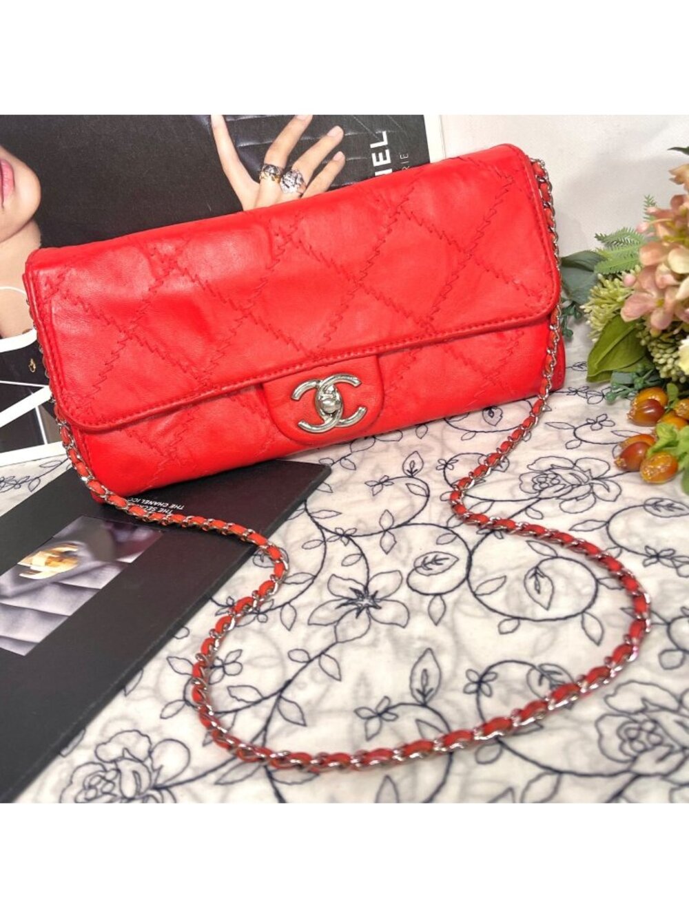 Chanel Chain Wallet Double Flap Quilted Shoulder Bag